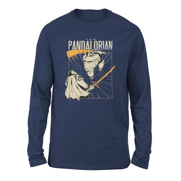The Pandalorian Men/Unisex Drop Shoulder Sweatshirt in Navy color